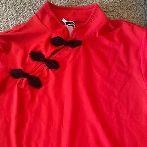SHEIN red oriental top